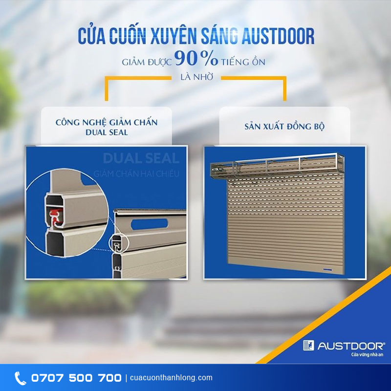 Cửa cuốn Austdoor E52 | Cửa cuốn khe thoáng