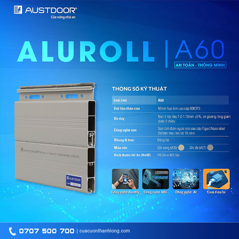 Báo giá cửa cuốn khe thoáng Aluroll A60