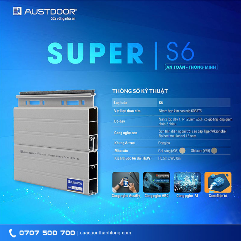 Cửa cuốn khe thoáng Austdoor Supper S6