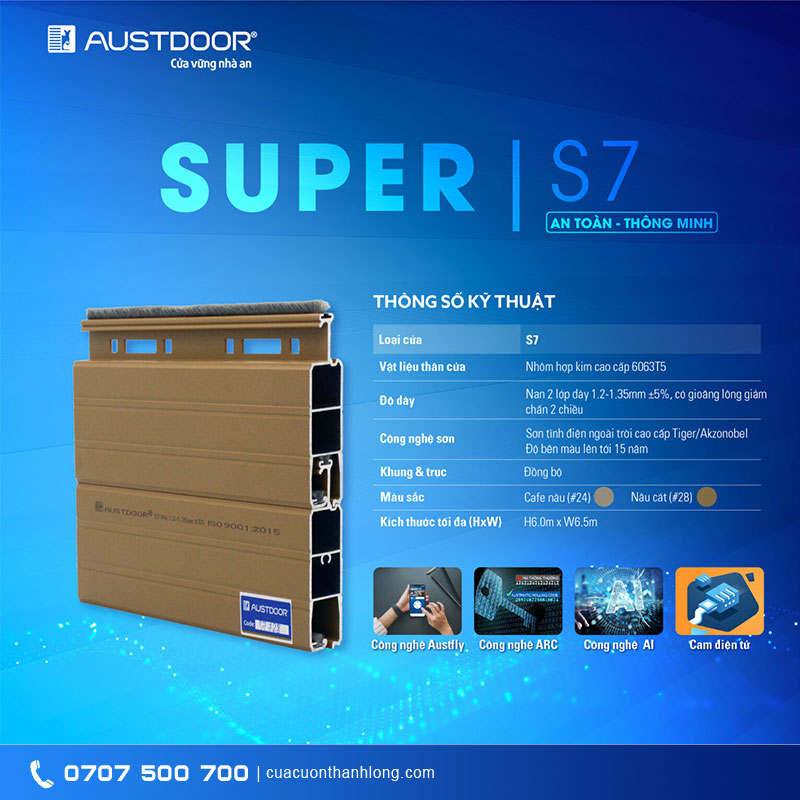 Cửa cuốn khe thoáng Austdoor Supper S7