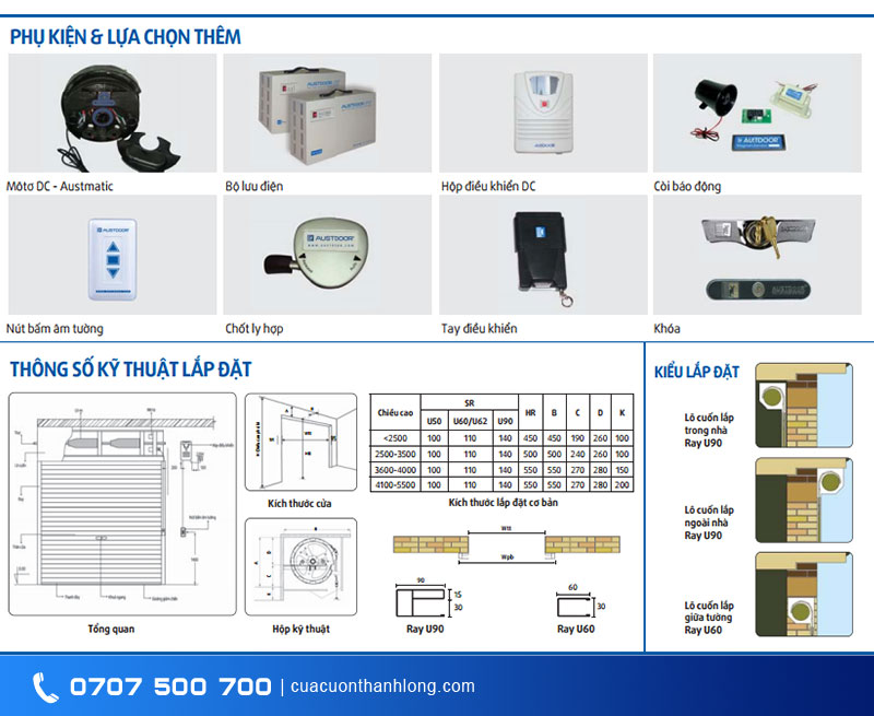 Cửa tấm liền Austdoor series 2