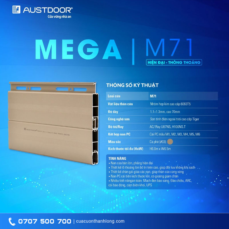 Cửa cuốn nan lớn Mega M71